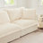 Slipcovered L Shape Sectional Long Sofa Couch, 4 Seater With Suppleness Armrests, Deep Seat And 2 Big Pillows, Comfy For Living Room, Apartment, Corduroy Fabric-659992981