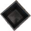 Ensemble de pots d'extérieur carrés en polyrotin brun avec doublure Saige - H 20 po-48639660