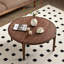 Table de bout ronde en noyer noir-107124058