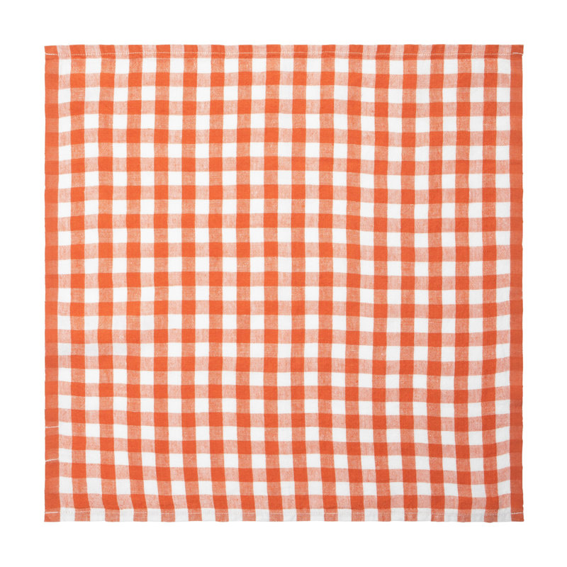 Alessandro Linen Square Napkins, Clementine