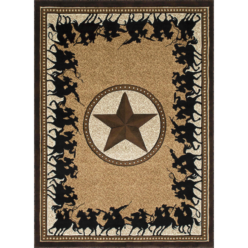 Tapis décoratif traditionnel berbère HR par Texas HR, Rectangle 5 pi x 7 pi