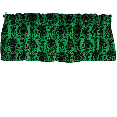 Floral Poplin Damask Window Valance 58" Wide