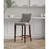 Shubert Upholstered Counter Stool with Solid Wood Frame