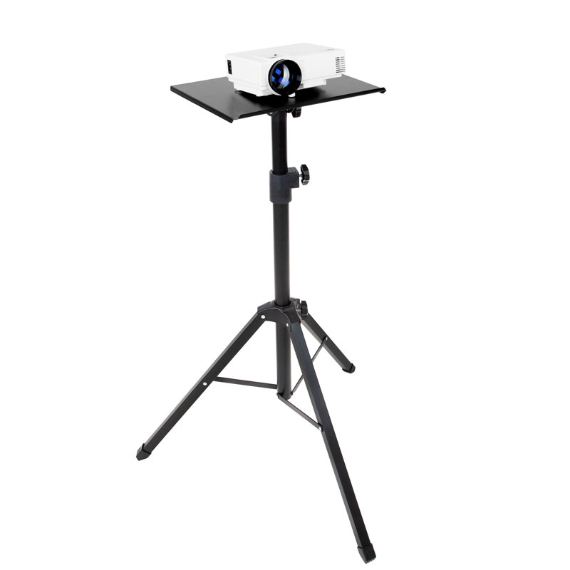 Mount-It! Height Adjustable Tripod Projector and Laptop Stand for Indoor & Outdoor with Stand Tray