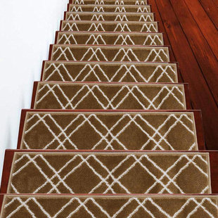 Tapis d'escalier intérieur 9 po x 28 po Cozy, Vibrant and Soft (Ensemble de 4)