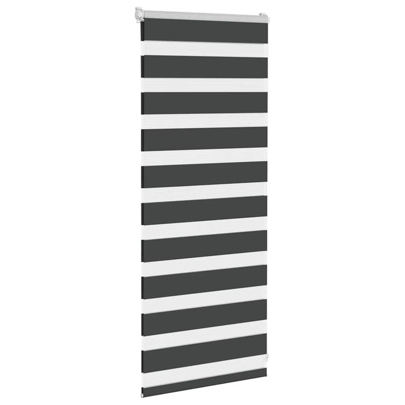 George Oliver Zebra Blind Polyester, 65cmW x 100cmL, Black
