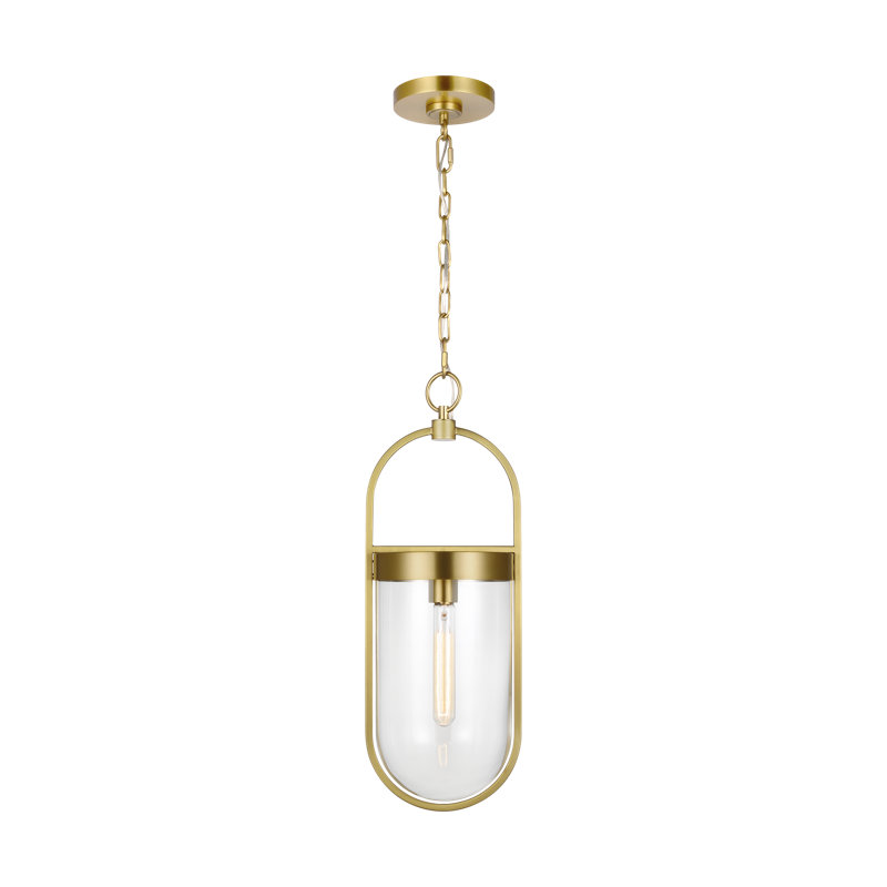 Blaine 1 - Light Pendant, Burnished Brass, 22.75" H x 7.5" W x 8" D