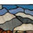 12"H Moose in Mountainscape Stained Glass Window Panel
