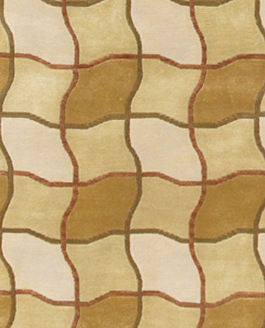 Aadi Brown/Tan Area Rug, Rectangle 2' x 3', Brown, Yellow, Orange, Green, Cream