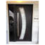 Porte d'entrée extérieure prémontée en acier Deux 6500, noire, avec fenêtres latérales et supérieures, inserts en acier inoxydable, style moderne, peinte, largeur 36+16 po x hauteur 80+16 po, ouverture à gauche vers l'intérieur-111444946-111444943-111444940