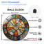 Horloge murale rétro en verre coloré 12 po