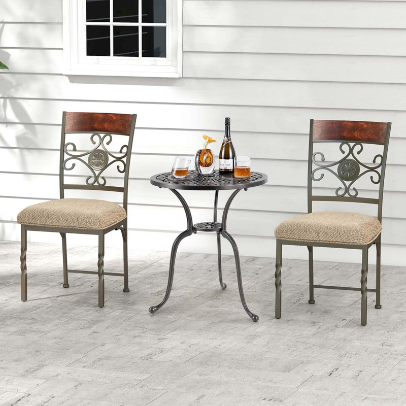 Ensemble de 2 chaises de salle à manger sans accoudoirs avec coussin de siège August Grove®