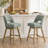 26" Seat Height Swivel Bar Stools Set of 6, Polyester Upholstered Seat on Solid Wood Frame-109712405-109712404-104346150