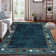Modern Machine Washable Rugs Bordered Design Non-Slip Low Pile Rubber Backing Indoor Area Rug for Living Room Bedroom Kitchen Dining Room