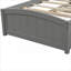Lit plateforme avec tiroirs de rangement intégrés sous le lit, taille simple, fabrication en bois massif, gris ardoise