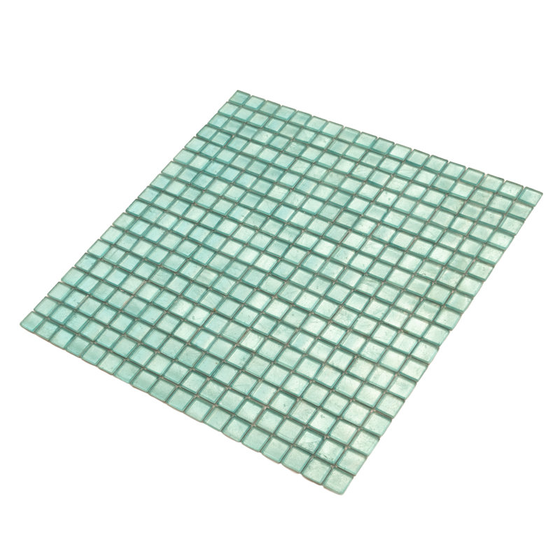 Skosh 0.6" x 0.6" Glass Grid Mosaic Wall & Floor Tile, Pine Green