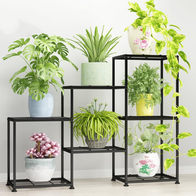 3-Tier Metal Plant Stand – Indoor/Outdoor Ladder Shelf