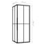 vidaXL Shower Cabin Shower Enclosure Screen for Bathroom ESG and aluminum 31.5"x31.5"x70.9" Transparent and black