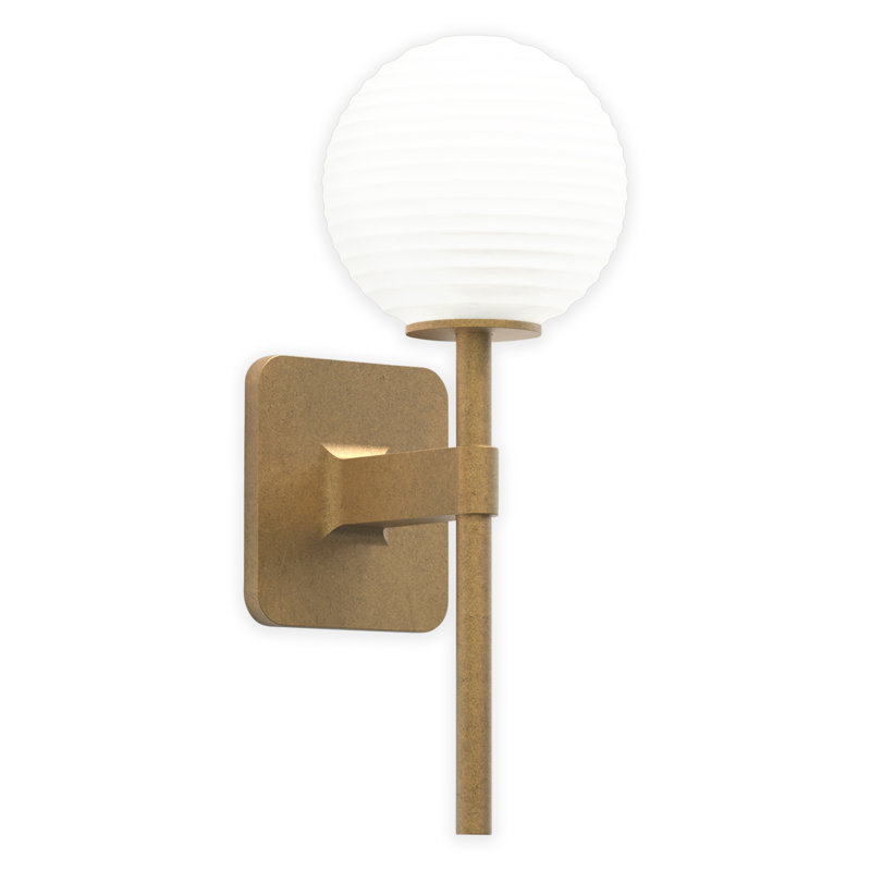 Tacoma 1 - Light Wallchiere, Antique Brass, Clear