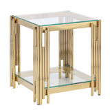 Stylish Glass Top Square End Table, Perfect for Any Room in Your Home
