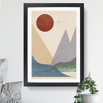 Abstract Modern Landscape - Picture Frame Graphic Art