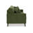 Bixy Sofa, 2 Accent Throw Pillows, 79 Inch Green Tufted Polyester