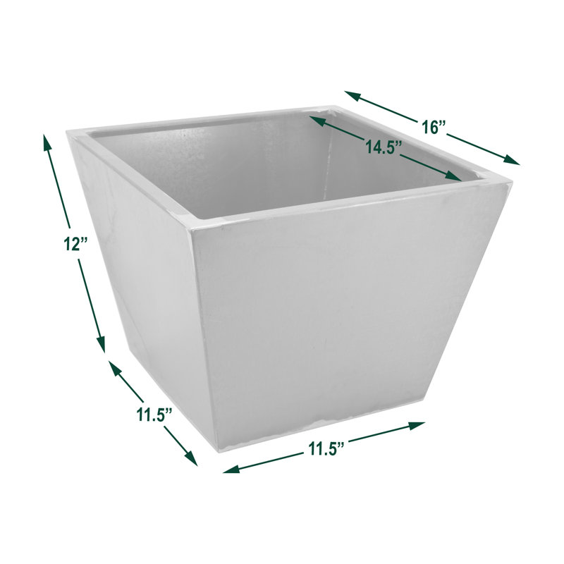 Robynn Metal Pot Planter, 12" H x 16" W x 16" D