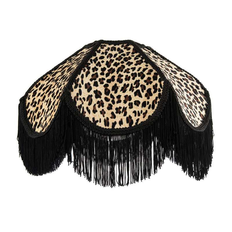21cm H Velvet Empire Lamp Shade ( Screw On ) in Black