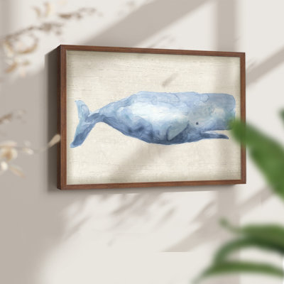 Rustic Whale I -Framed Print - Restickable
