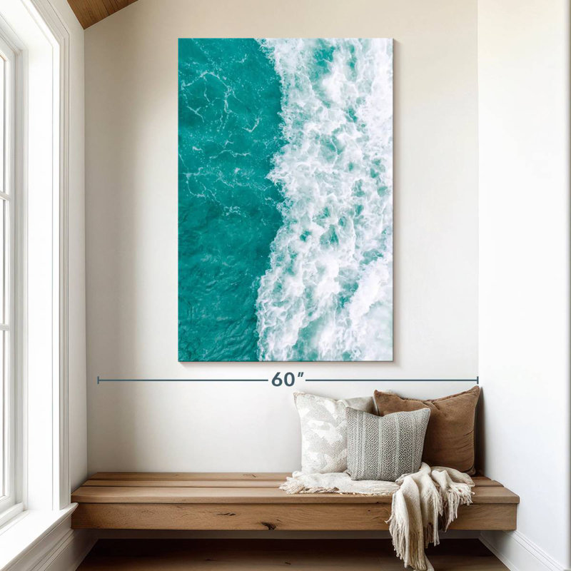 Gillard Summer Tide - vague turquoise, H 51 po x l 34 po