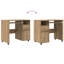 Computer Desk Engineered Wood Compact Drawers-1824877253