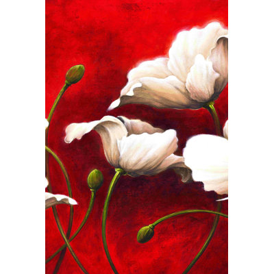" White On Red Flowers 2 "