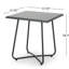 Table de bout grise de 18,39 po avec une base en acier et une conception en fer de style moderne-1624589097
