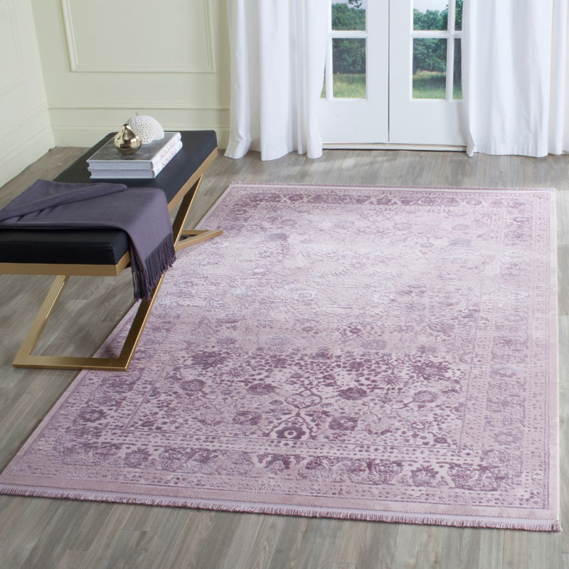 Tapis oriental prune area Elodie, Rectangle 8 pi x 10 pi