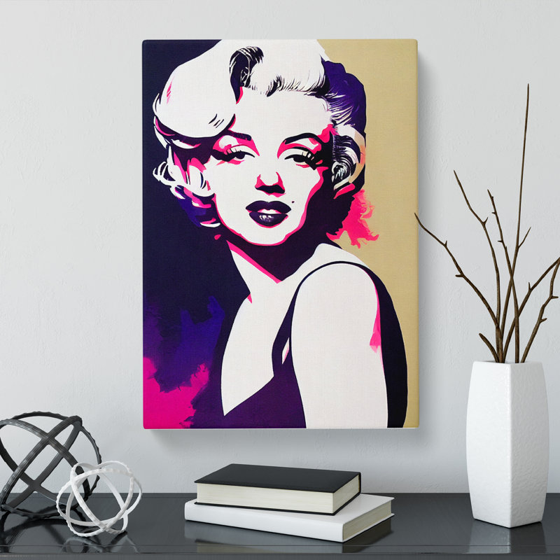 CAN-V0523-1487X Marilyn Monroeed - Wrapped Canvas Print, 50cm H x 35cm W x 3cm D