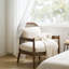 2 pièces Chaise d'appoint Mid-Century moderne avec cadre en bois massif et dossier en rotin