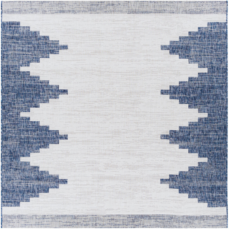 Kailyn Mortimer Southwestern Blue Indoor/Outdoor Area Rug, Square 7'