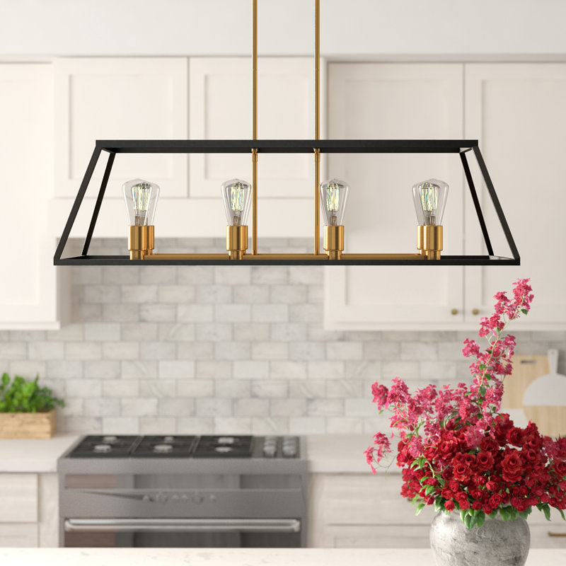 Luminaire suspendu linéaire pour îlot de cuisine à 8 lumières Casale