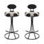 Ensemble de 2 tabourets de bar rembourrés à hauteur de comptoir pour îlot de cuisine en métal-687446348