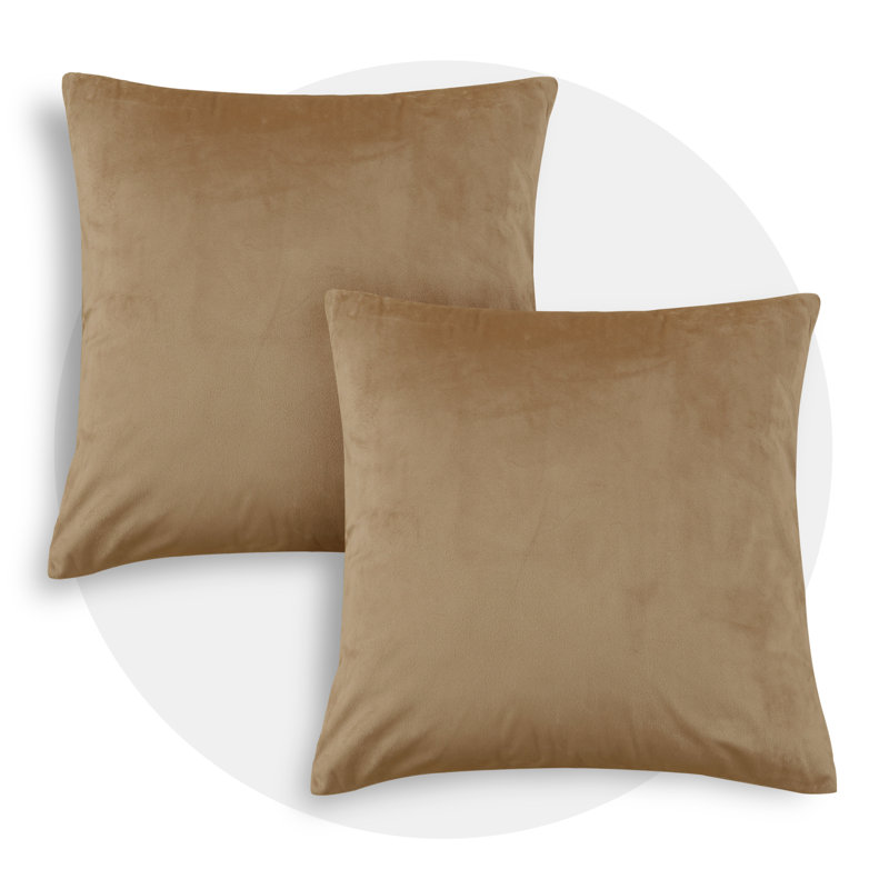 Reversible Pillow Cover, Light Khaki, 22" x 22"