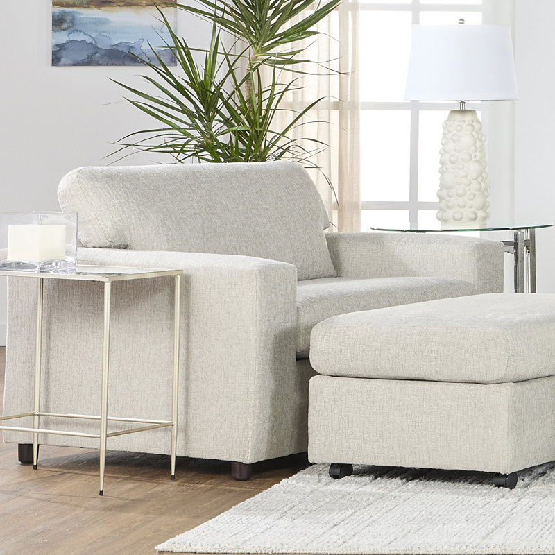 Fauteuil rembourré 51 po, Contour en mousseline