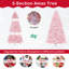 The Holiday Aisle® 7 Ft Flocked Artificial Christmas Tree Hinged With 500 Led Lights 1200 Branch Tips