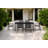 Aynura Rectangular Metal Outdoor Dining Table With Umbrella Hole , 71'' in. W 35'' in. D-59768882-59768881
