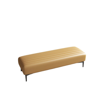 Eribella Leather Match Upholstered Bench