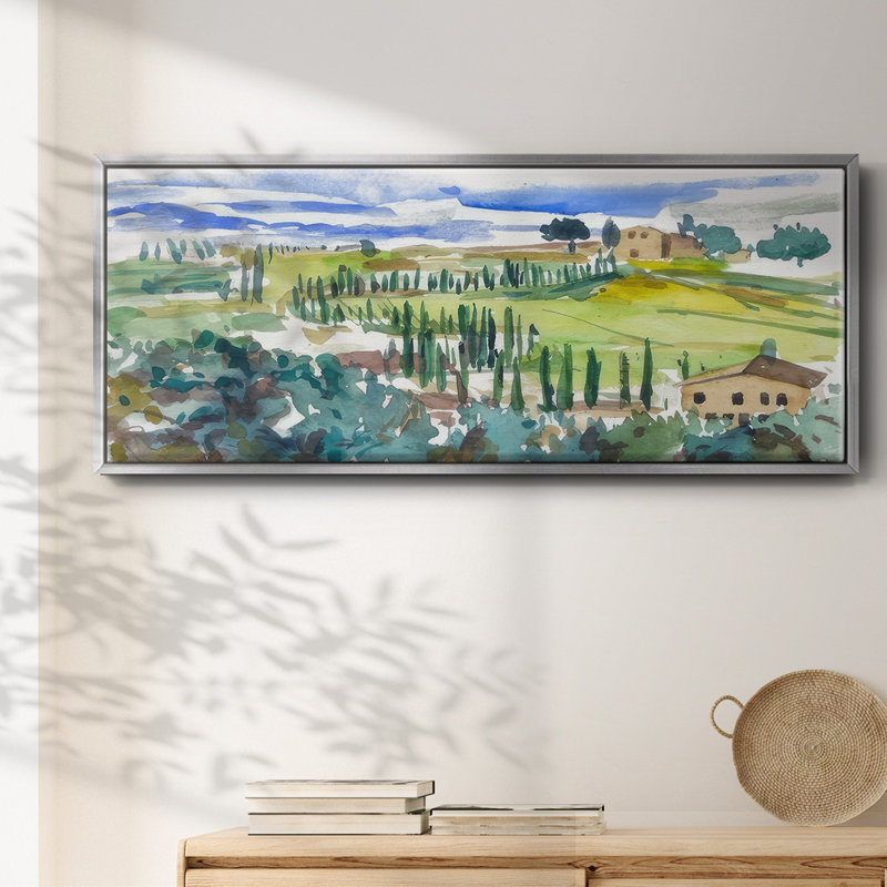 Pastel Hills II- Framed Canvas