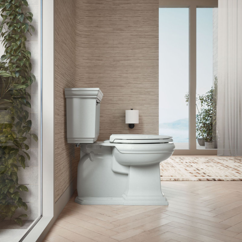 Cachet Nightlight Quiet-Close with Grip-Tight Elongated-Front Toilet Seat, Ice Grey, Ready Latch