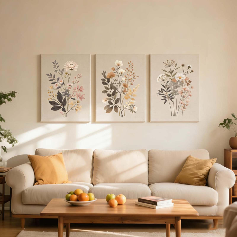 3 Piece Wrapped Canvas Wall Art