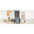 Gray Kitchen Pantry With Faux Marble Counter, 83.7Inch Tall, 5 Drawers And Adjustable Shelf For Functional Living High Cabinet Marble, Shelf, Space Efficient Design-2049263997