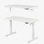 Bureau debout électrique à hauteur réglable, 48 po x 24 po, ergonomique et spacieux pour le bureau personnel - Blanc