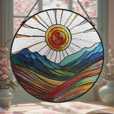 Panneau de verre coloré Sun Sun